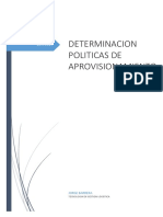 Determinacion Politicas de Aprovisionamiento