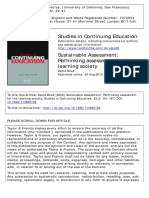 Studies in Continuing Education: To Cite This Article: David Boud (2000) Sustainable Assessment: Rethinking Assessment