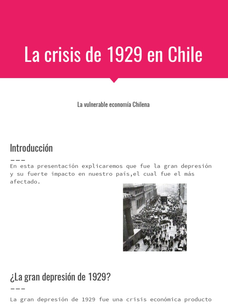 Impacto de la Crisis de 1929 en Chile | PDF | Gran depresion | Chile