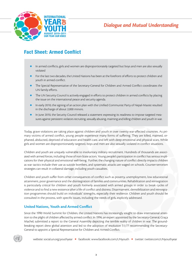 Protecting Youth in Armed Conflict | PDF | United Nations ...