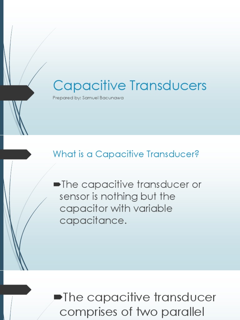 Capacitive Transducers Prepared By Samuel Bacunawa PDF
