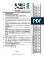 Concurso público SEDUC/PI 2009 para professor de informática