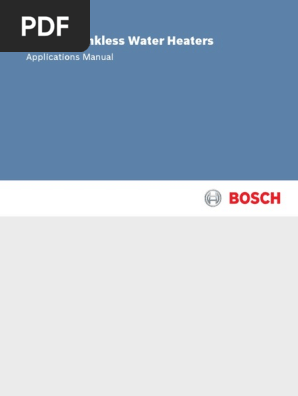 Bosch Therm Tankless Water Heaters Applications Manual | PDF | Water  Heating | Hvac