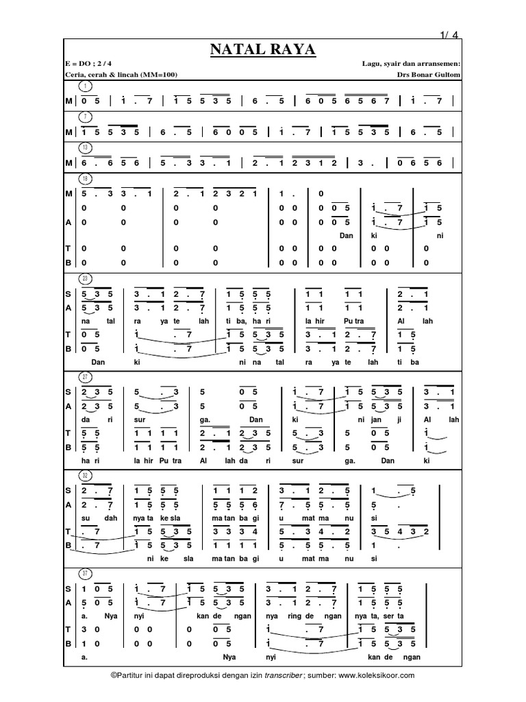 Partitur Lagu Natal Untuk Paduan Suara Berbagai Suara Partitur masih untuk kategori koor wanita. partitur lagu natal untuk paduan suara