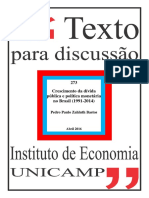 BASTOS, P. P. Z. - Crescimento Da Dívida Pública e Política Monetária No Brasil (1991-2014)