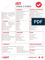 Checklist Conteudos para Enem