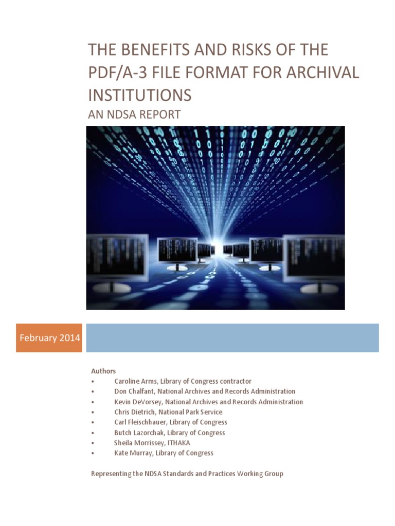 The Benefits and Risks of The Pdf/A-3 File Format For Archival ...