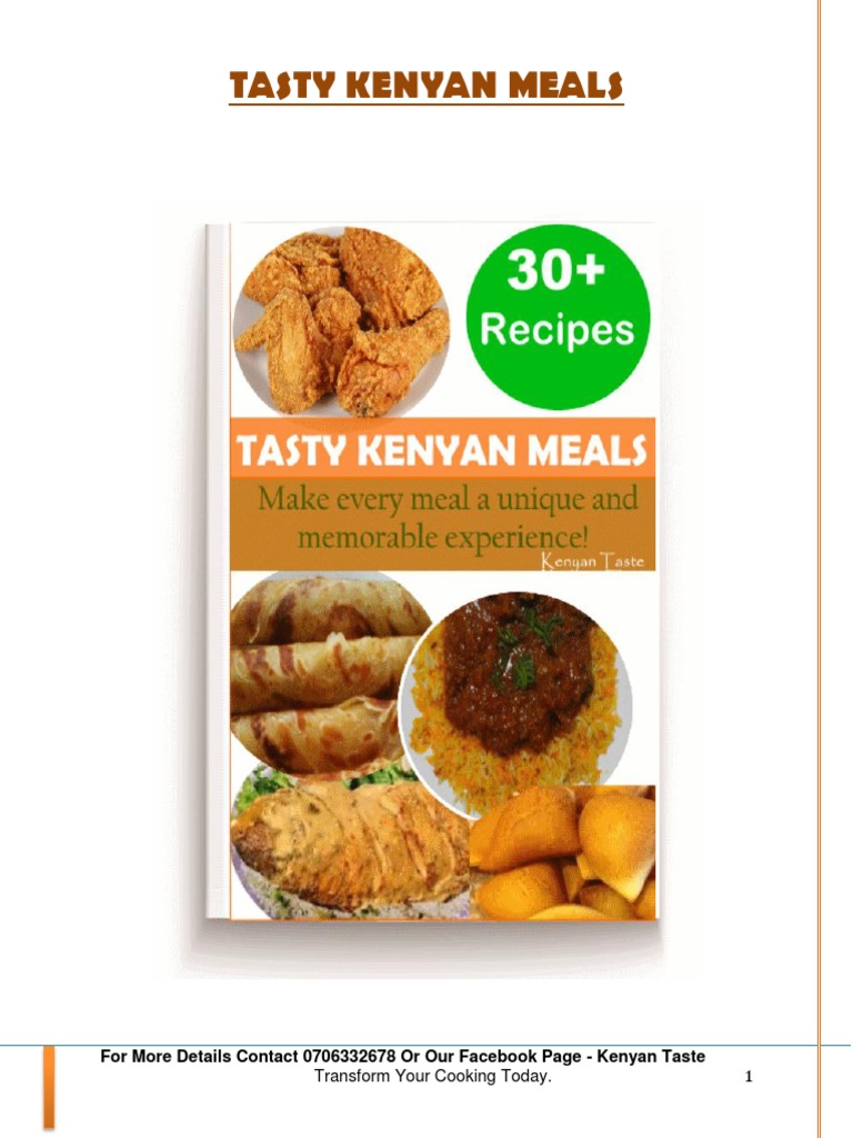 Tasty Kenyan Meals PDF Refrigerator Dough