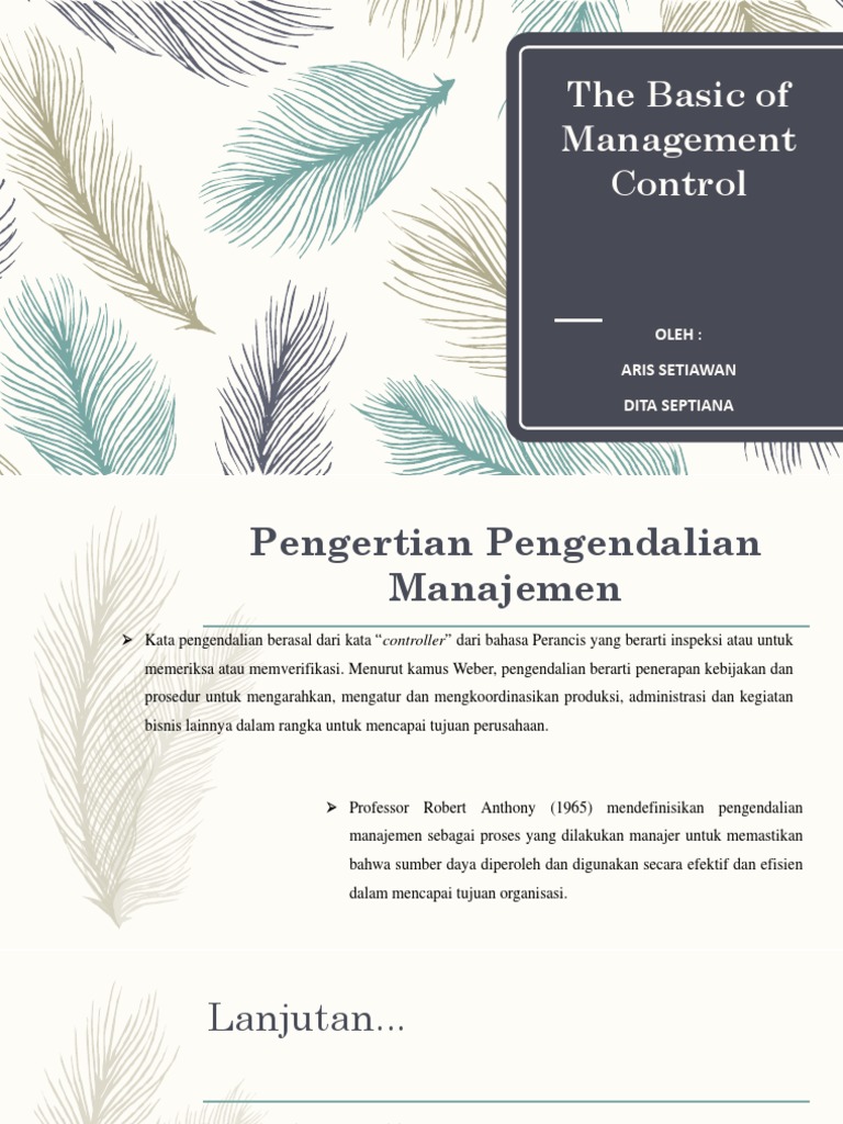 The Basic of Management Control | PDF