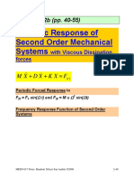 Dynamic Response of Second Order Mechanical Systems: Handout #2b (Pp. 40-55)