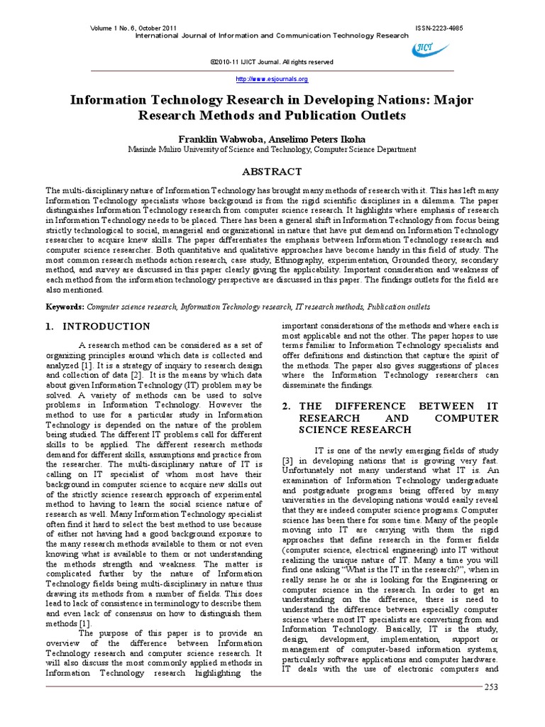 Vol1no6 2 PDF | PDF | Computer Science | Science