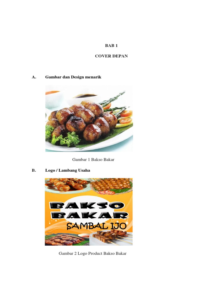 Proposal Usaha Bakso Bakar