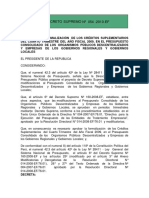 7.- d.s. Nº 054-2010-Ef Creditos Suplementarios