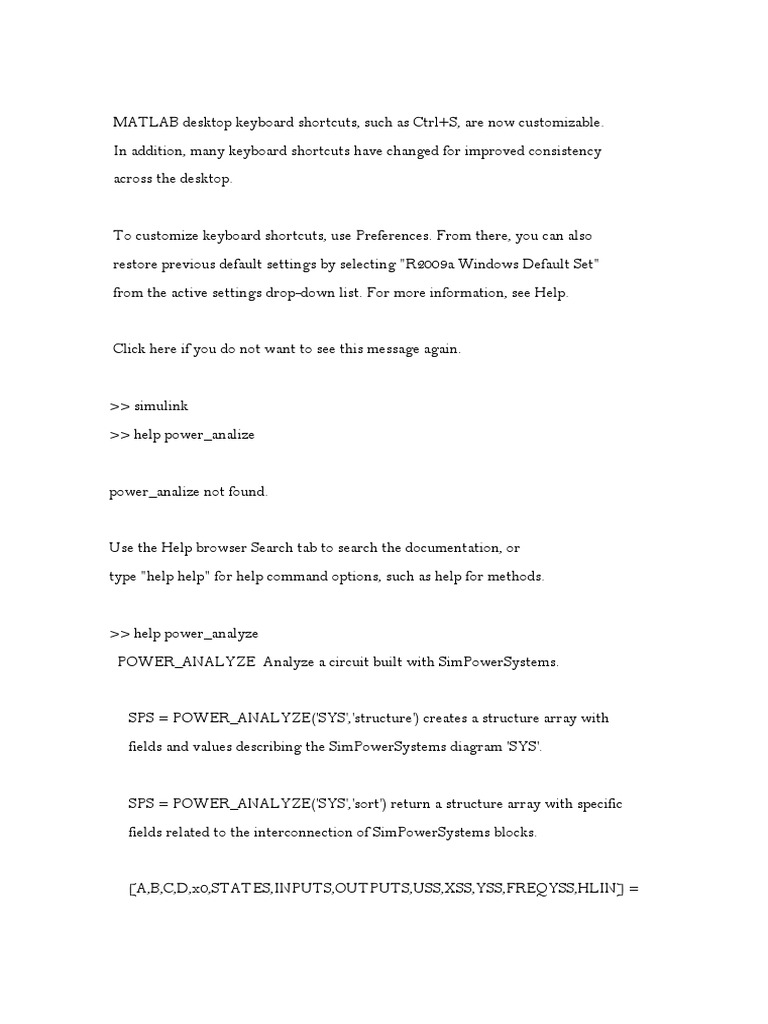 MATLAB Desktop Keyboard Shortcuts PDF Matlab Computer Keyboard