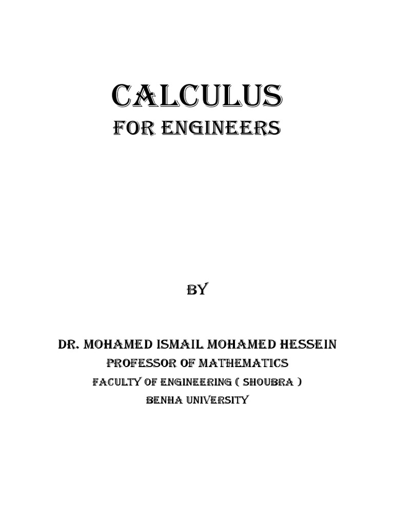 Engineering Calculus Overview | PDF | Function (Mathematics ...