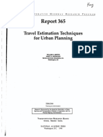 Travel Estimation Techniques