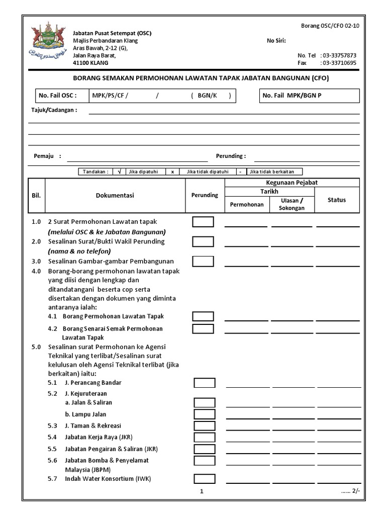 1 Borang Osc Llawatan Tapak Bgn Pdf