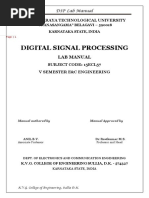 DSP Lab - 15ecl57 Part - I