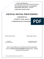 DSP Lab - 15ecl57 Part - I