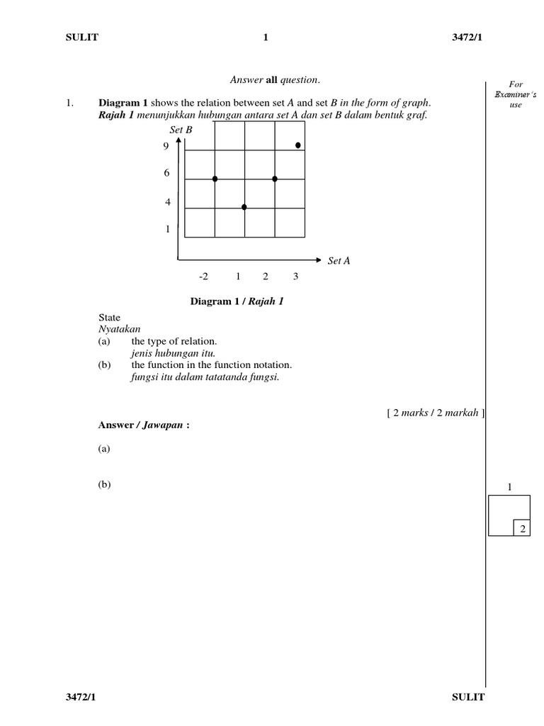 Soalan Set 9  Quadratic Equation  Algebra