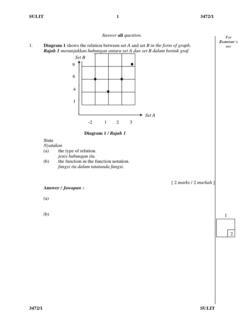 Soalan Set 9  Quadratic Equation  Algebra Soalan Set 9  Quadratic Equation  Algebra
