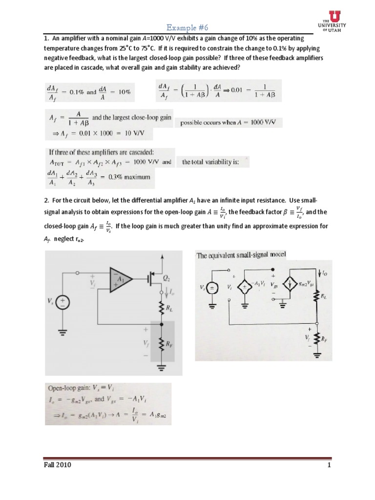 Example 6 Amplifier Operational Amplifier