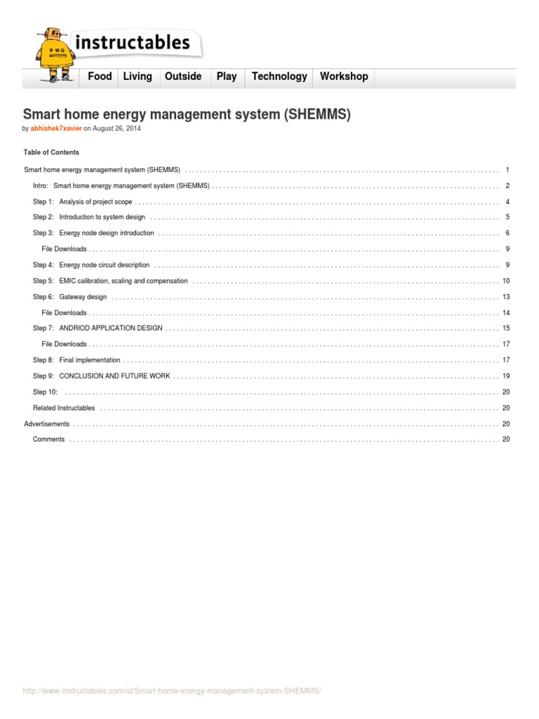 Smart Home Energy Management System SHEMMS | PDF | Network Socket ...
