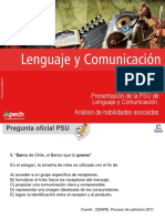 Clase 1 Presentación de la PSU de Lenguaje y Comunicación