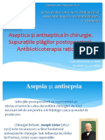Asepsia Si Antisepsia. Supuratia Plagiilor. Antibioticoterapia