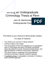 Writing A Criminology Thesis