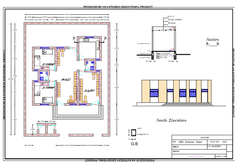 Section B - B B B: Produced by An Autodesk Educational Product | PDF ...