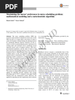 Article - Maximizing The Nurses' Preferences in Nurse Scheduling Problem