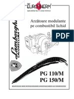 Installation and operation manual for liquid fuel modulating burner