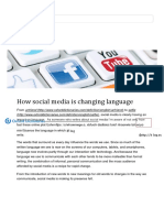 How Social Media Is Changing Language - Article