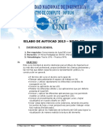 3 Silabo de Autocad Avanzado 2014 PDF