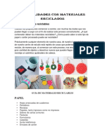 Manualidades Con Materiales Reciclados PDF