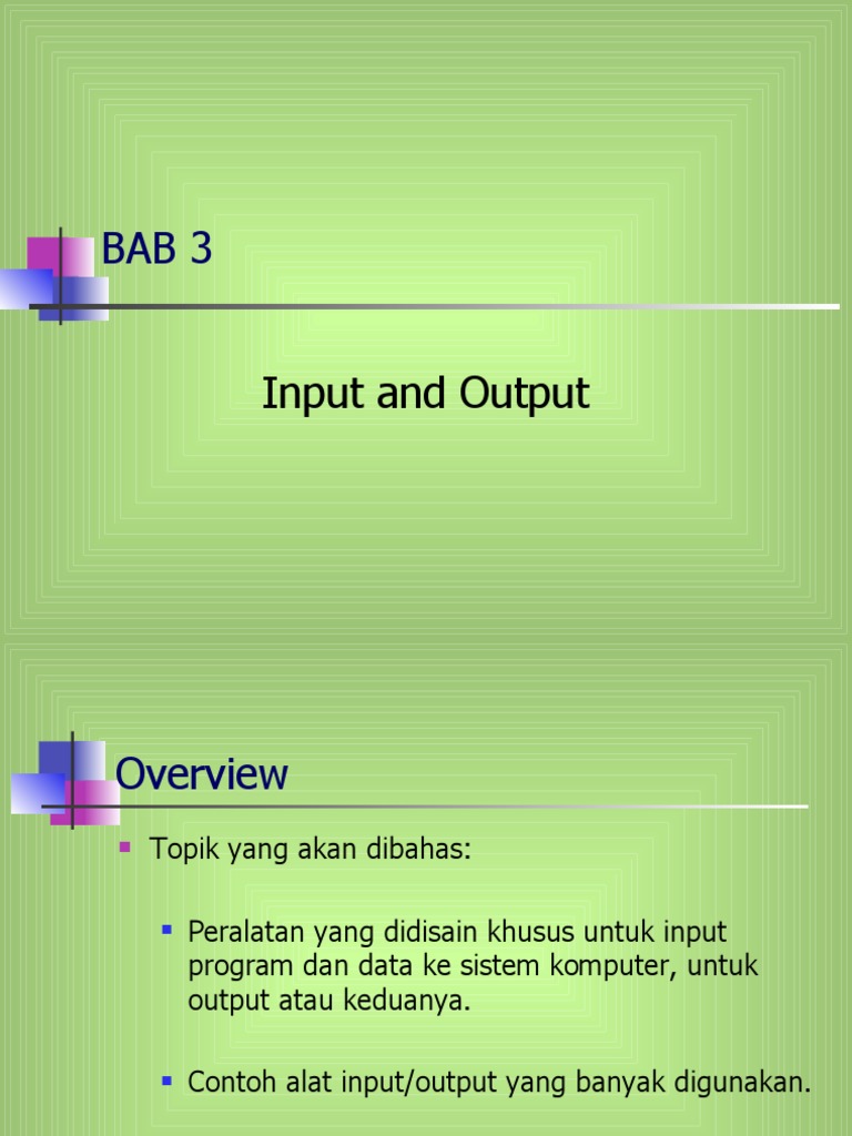 Perangkat Input dan Output Komputer | PDF