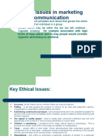 Ethical Issues in Marketing Communication