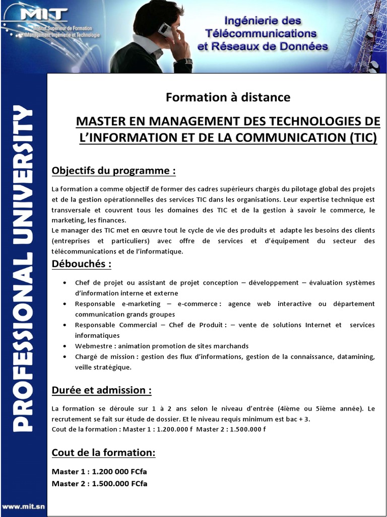 Master en Management TIC à Distance | PDF | Technologies de l ...