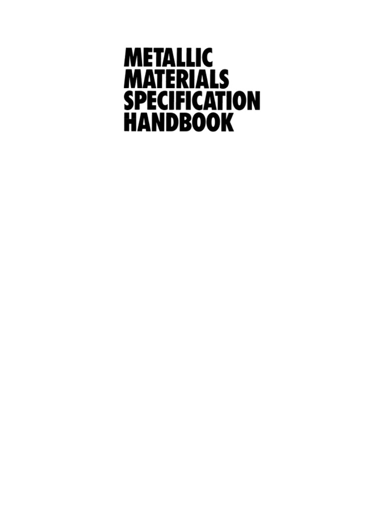 Metallic Materials Specification Handbook PDF Alloy Steel