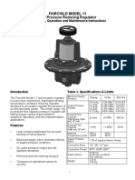 Fairchild Model 11 Low Pressure Reducing Regulator: Installation, Operation and Maintenance Instructions