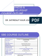Small Business Entreprenurship Course Outline