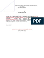 Declaração Empresa Contratada Executora No Contrato de Repasse