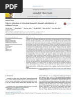 Calorie reduction of chocolate ganache through substitution of whipped cream