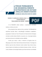 Notas Taquigráficas "Contribuição Da Indústria Nuclear para A Recuperação Econômica Fluminense"