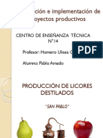 Produccion de Licores Destilados