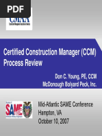 CCM Certification Overview