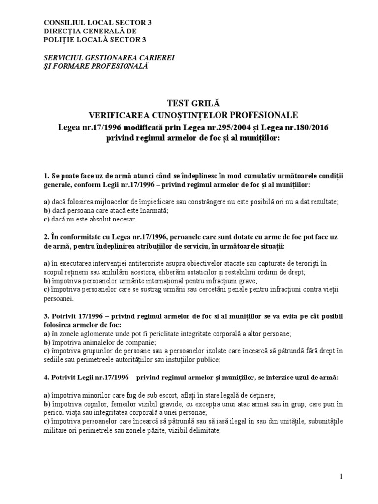 Grila Legea 295 2004