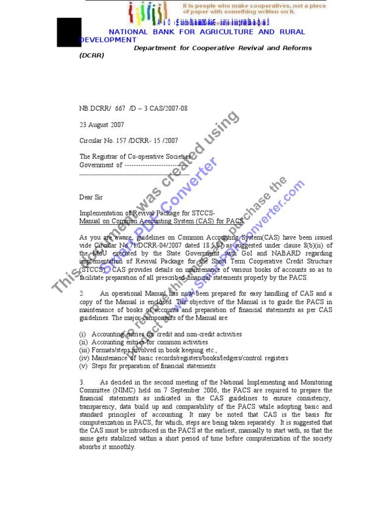 Audit Manual For Pacs By Nabard