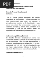 Apuntes Derecho Procesal constitucional